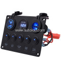 Switch Panel Dual USB Socket Charger + Voltmeter